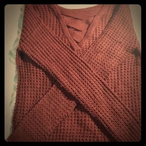 Mauve long sleeve knitted sweater